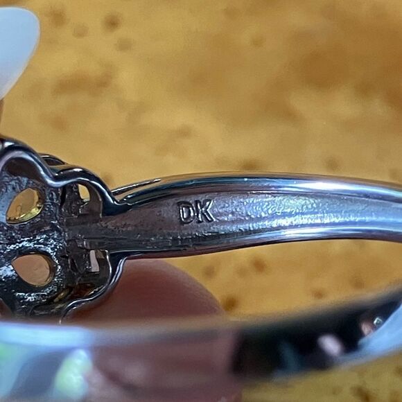 Natural Ethiopian Opal Sterling Silver Ring Size 10 - Picture 7 of 10